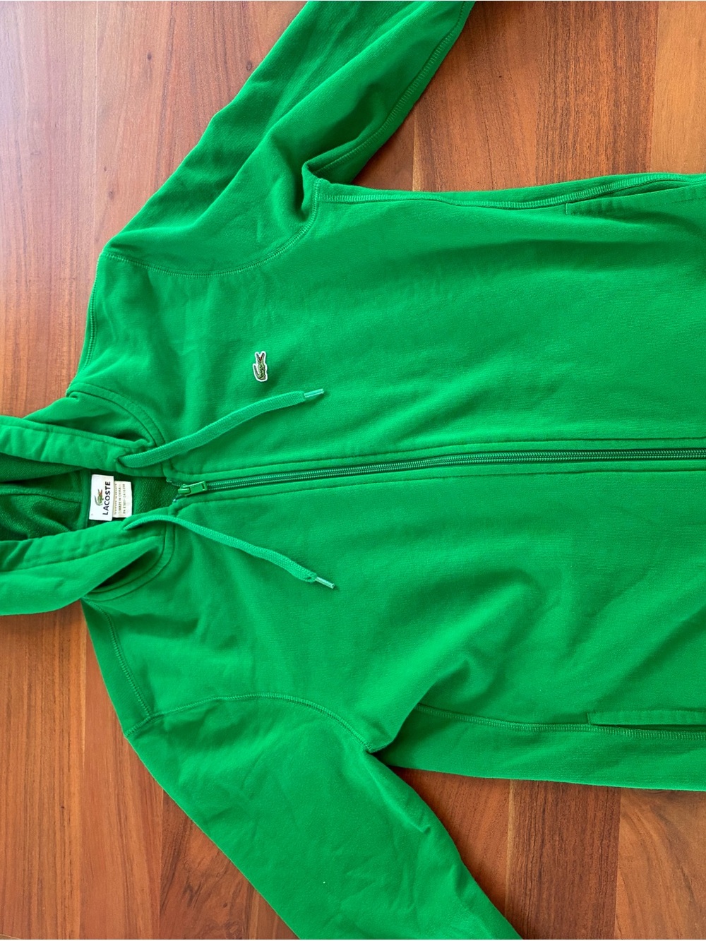 Lacoste Men’s Bright Green Full-Zip Hoodie